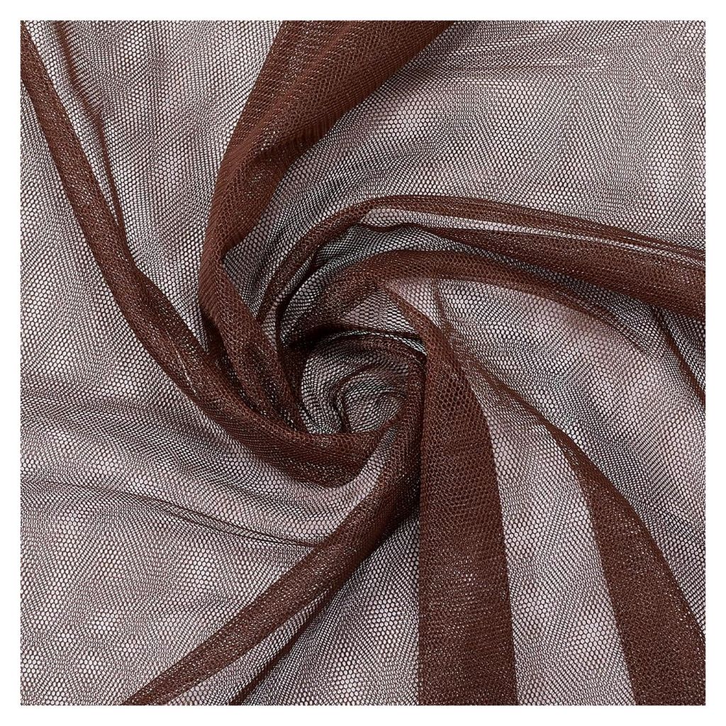 2 m Brauner Weicher Tüllstoff Netzgewebe Einfarbig Transparent Moskitonetz Polyester Meterware Zum Nähen von Kleidung Dekorationen Hochzeiten DIY...