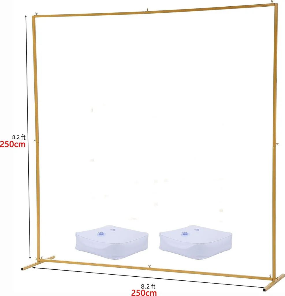 Support d'arrière-plan 2,5x2,5m avec socle lesté pour studio photo