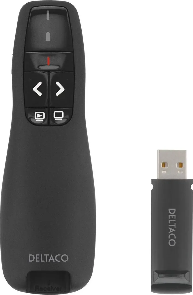 Deltaco WP-001 Présentoir sans fil RF Noir - Ne perdez plus vos Slides