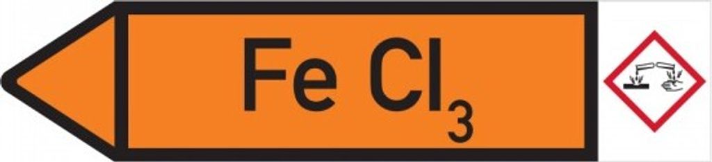 Dreifke Aufkleber I RKZ-Etikett Fe CI3, links, DIN, orange/schwarz, ab 90mm ...