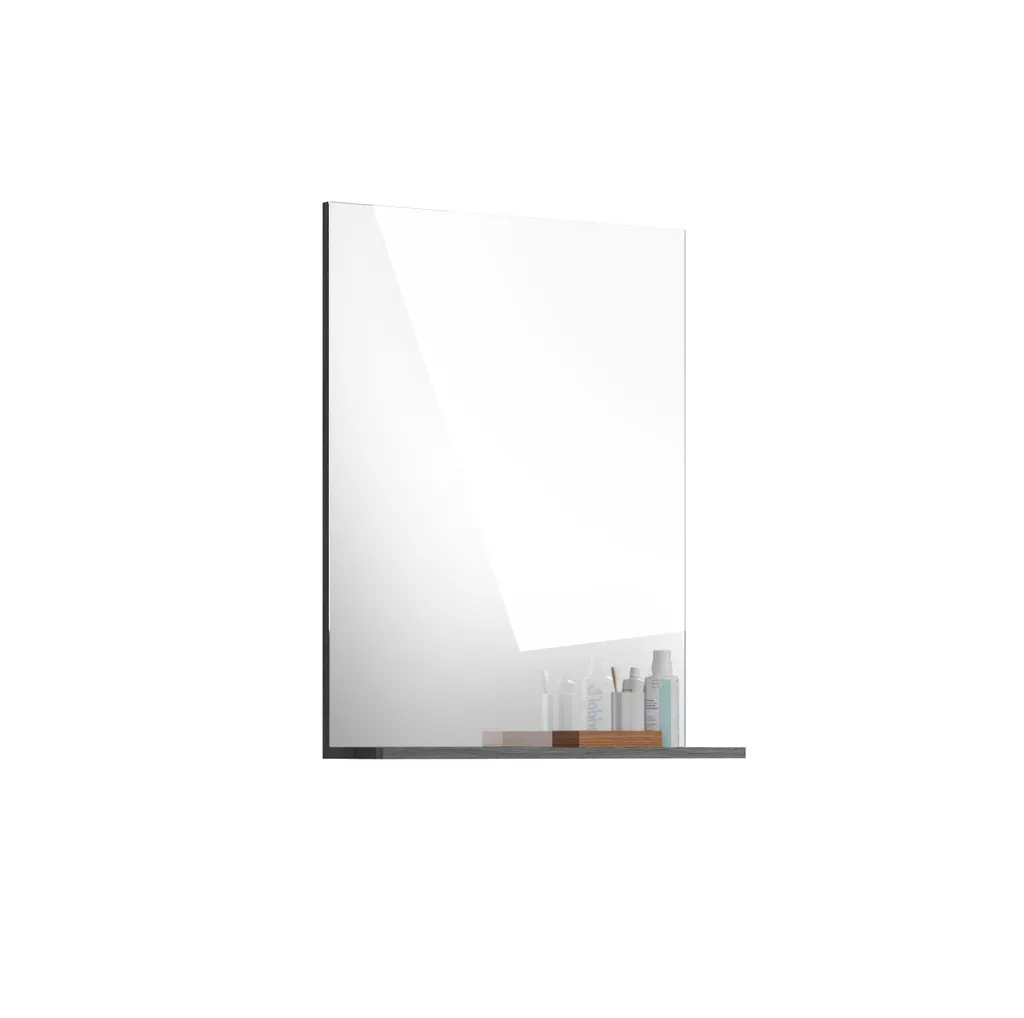 Specchio Scout 60cm Professionale Bianco Lucido | Ripiano Fumo