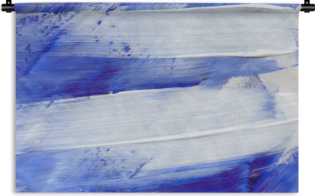 MuchoWow Wandteppich Wandbehang Farbe - Design - Blau 90x60 cm Tapisserie Dekoration Wandtuch - Wandskulpturen - Bildteppich