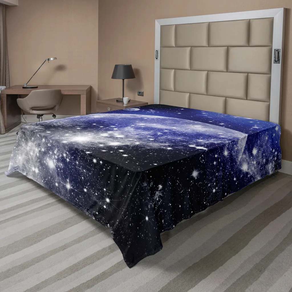 Drap de lit thématique astronomie pour chambre d'adulte ou d'étudiant