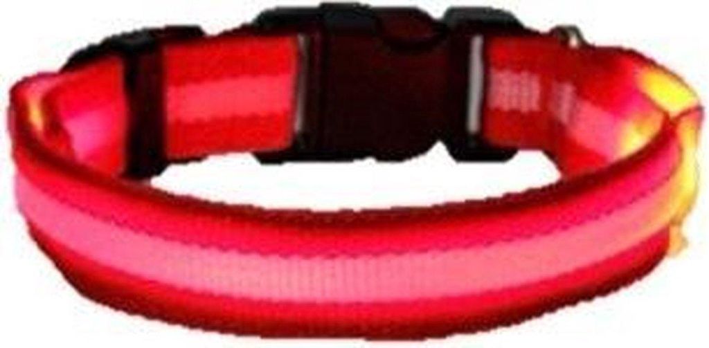 Jumada - Hundehalsband - Leuchtend - LED - Rot - M - 40-48 cm - Hunde - Tiere - Halsbänder