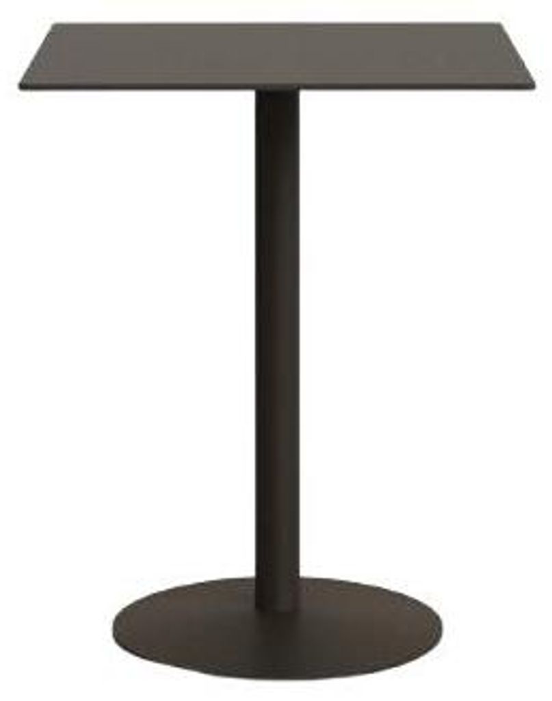 Hoher Outdoor-Tisch Esilda 80 x 80 x 96 cm Stahl Phenolplatte Schwarz