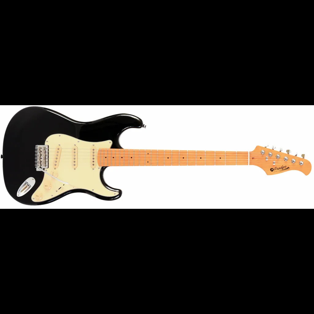 Guitare Prodipe ST80 MA Noir Idéale pour le Rock le Blues et l'Apprentissage