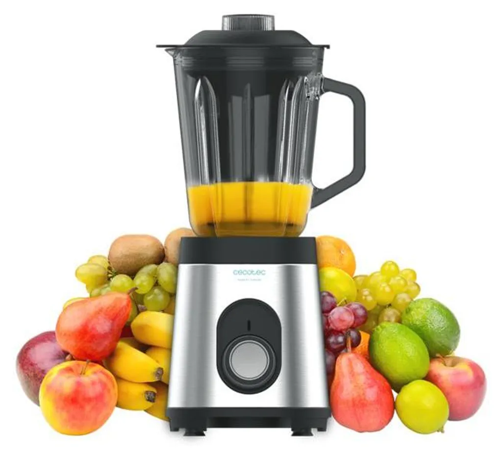 Frullatore Cecotec 1800W Acciaio Inox: Caraffa in Vetro e Lame Titanio