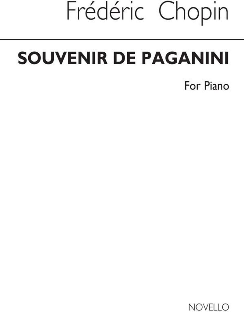 Souvenir de Paganini for piano