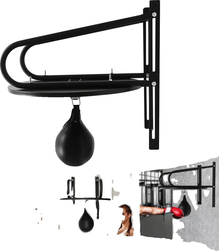 Poire de vitesse murale ajustable en acier robuste pour salle de sport