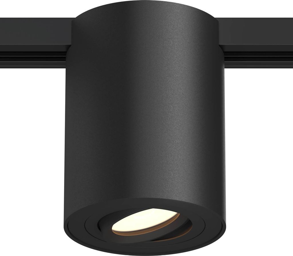 Ledvion - Schienen Aufbauspot, 1-Phasen, ohne GU10 Leuchtmittel, Schwarz, 1-flammig Spot, spotlight, deckenspot, schienensystem lampen, strahler lampe