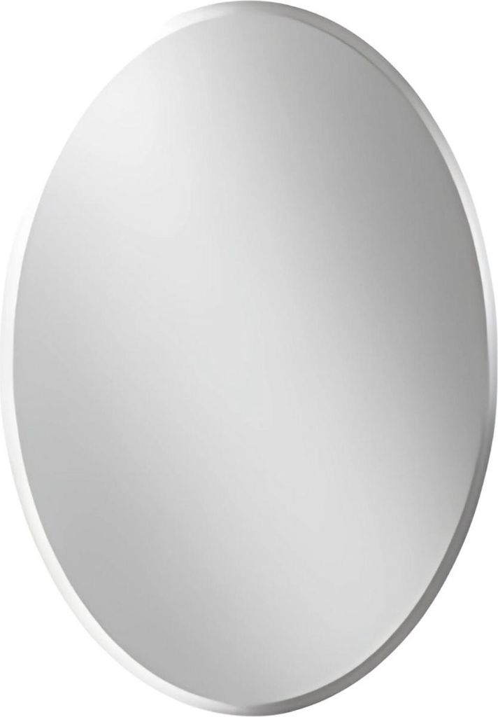Ovaler Wandspiegel Nulad – Organisch – 60x80 cm – Für Wohnzimmer, Schlafzimmer & Badezimmer – Dekorativer Walnussrahmen