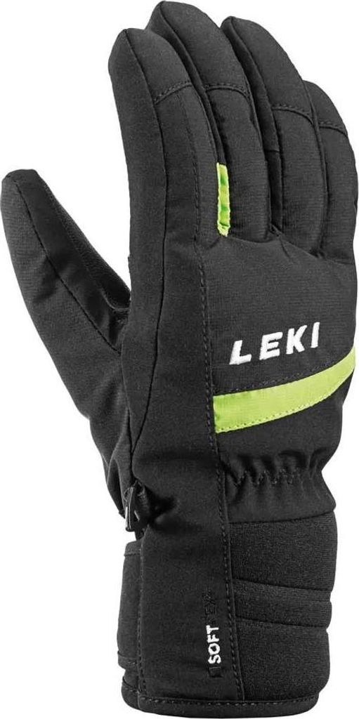 Leki Kinder Handschuhe HS Max Junior schwarz lime : 5 Größe: 5