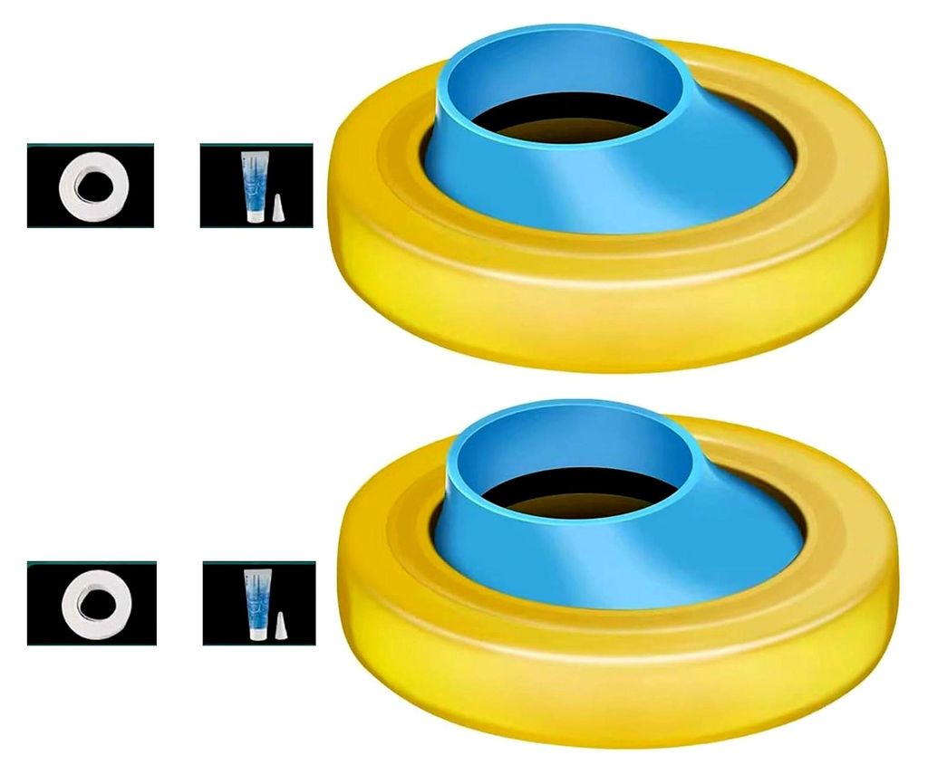 WC-Flansch-Dichtringe, flexibler Gummi, auslaufsicher, für WC-Umpositionierung