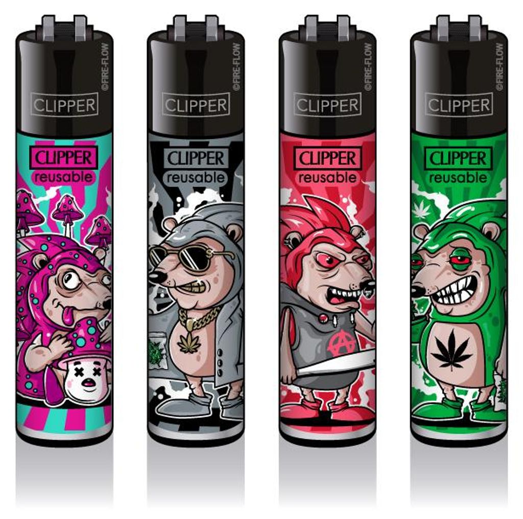 Clipper Feuerzeuge - 4er Set: Igel Produktbild 