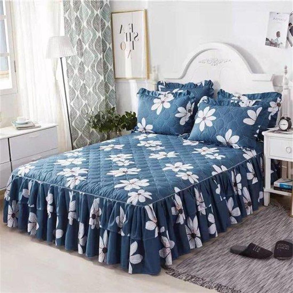 Gewatteerte Sprei - Dikke Stof - 180x200cm - Navy