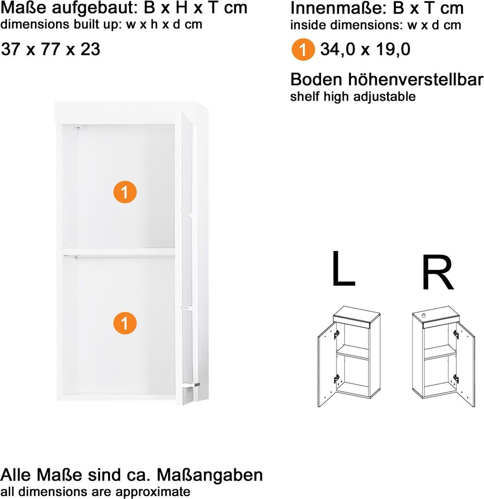trendteam Bad Hänge-Stauraumelement Amanda Weiß Produktbild 3