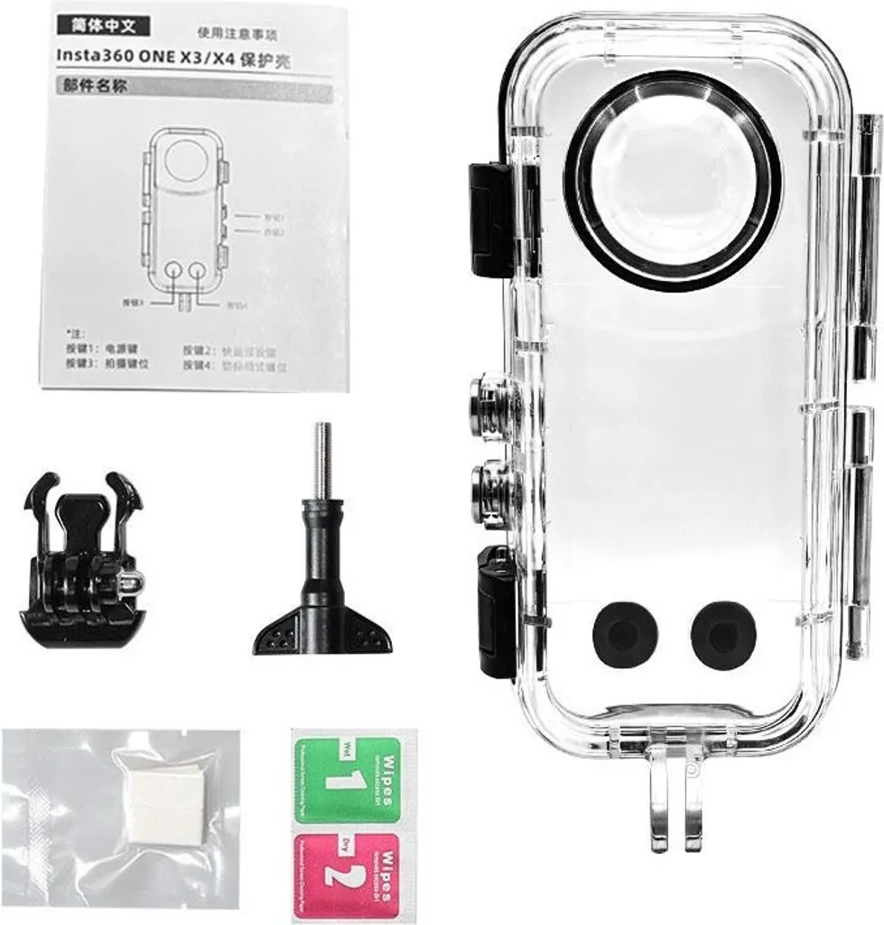 INF Boîtier Étanche X4 PC Coque de Protection pour Caméra d'Action
