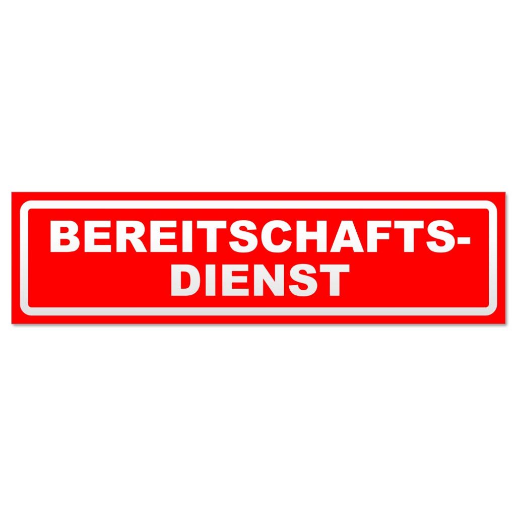 Bereitschaftsdienst invertiert Magnetschild Schild magnetisch