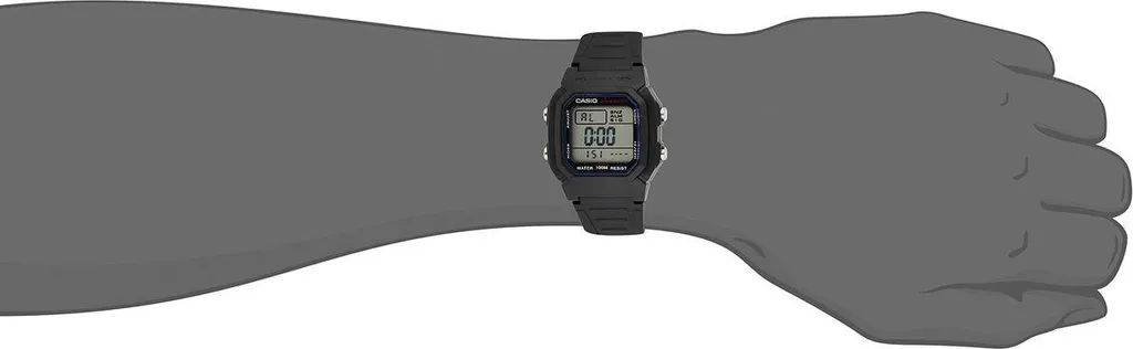 Montre Digitale Homme Casio W-800H Étanche 100m avec Chronomètre