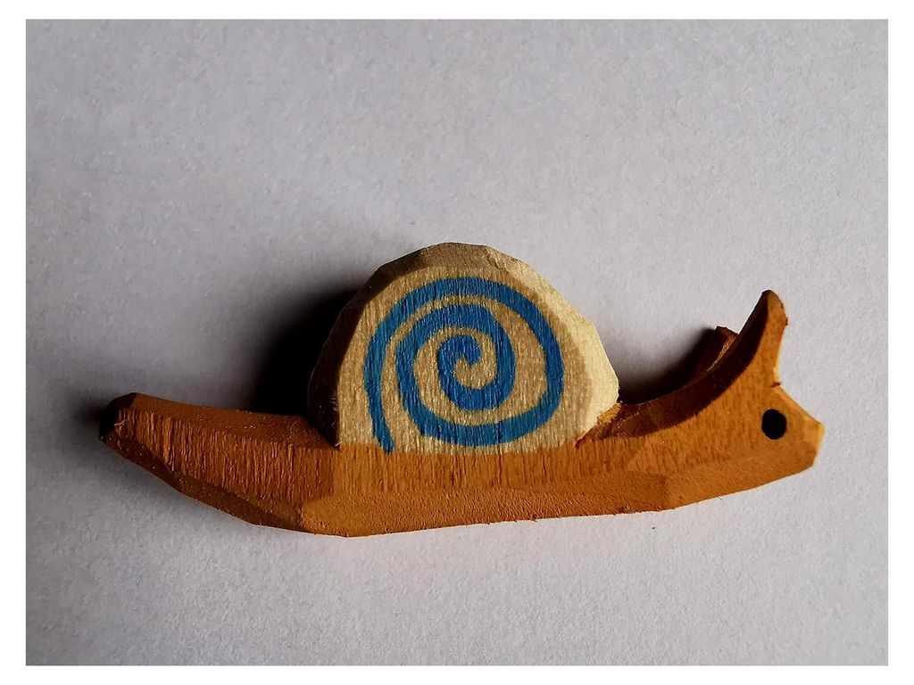 Schnecke Krippenfigur mit Baumwollbeutel