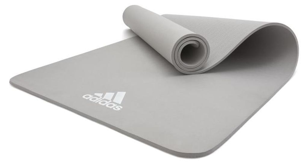 Adidas Fitness- und Yogamatte, 8 mm, Grau
