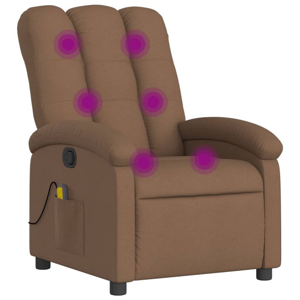 dkd-home-decor Massagesessel Stoff Braun 70 x 93 x 101 cm Produktbild 