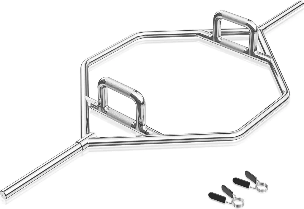Barre de Force Trap Bar pour Musculation à Domicile et Soulevé de Terre