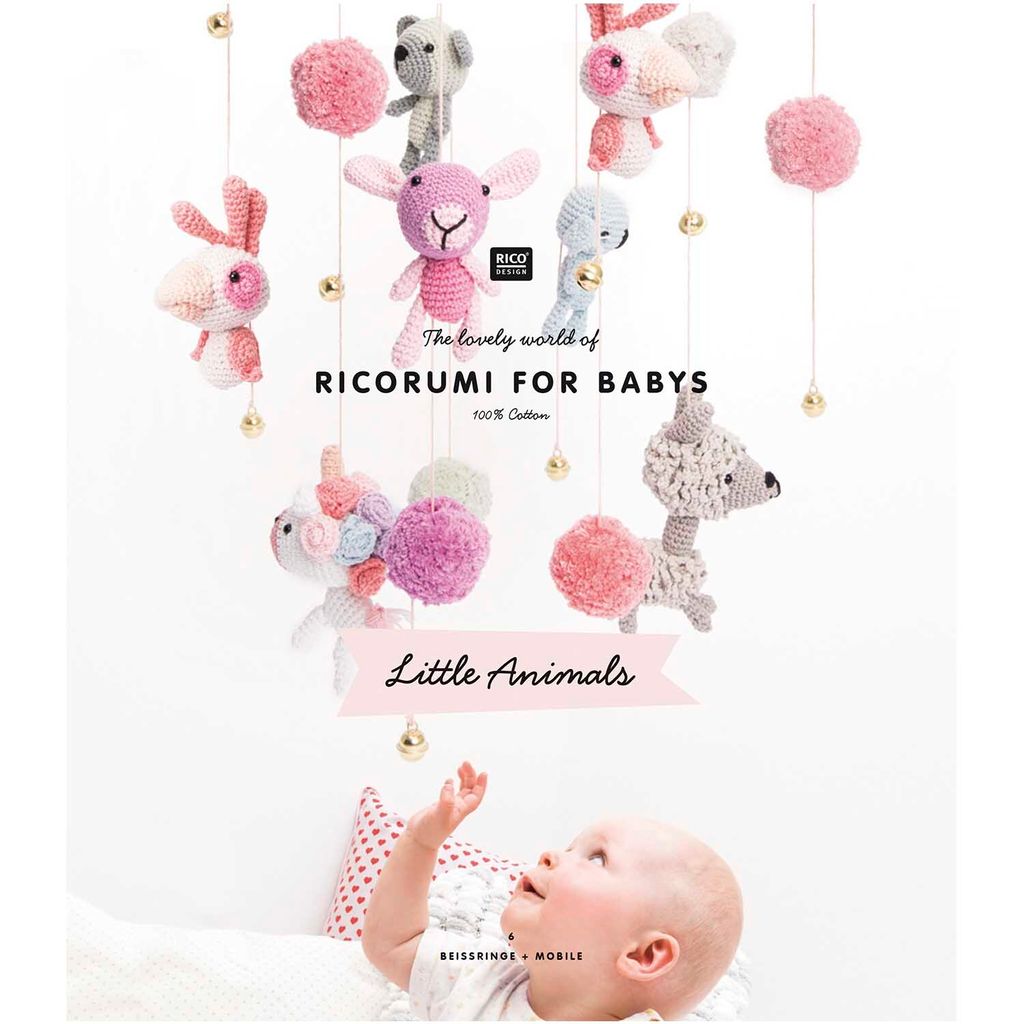 RICORUMI FOR BABYS. Little Animals: The lovely world of RICORUMI FOR BABYS, 100 % Baumwolle, Little Animals, 6 Beißringe + Mobile: The lovely worl...