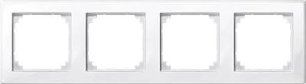 Merten Cadre quadruple M-Smart blanc polaire brillant 478419 Schneider