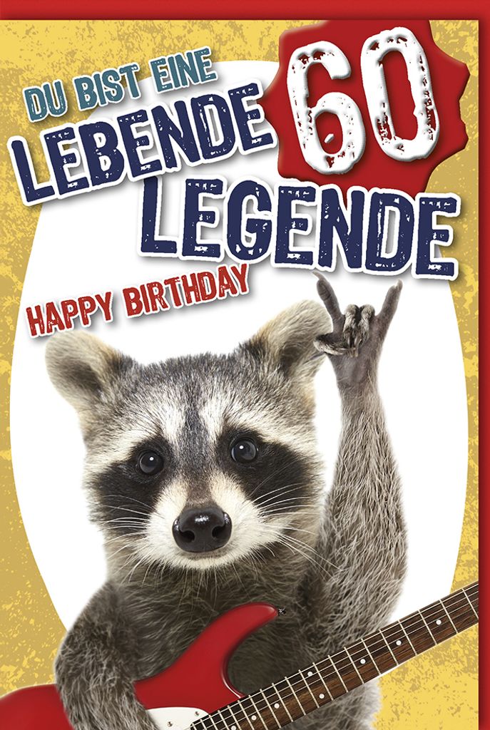 60. Geburtstag - Karte mit Umschlag - Du bist eine lebende Legende