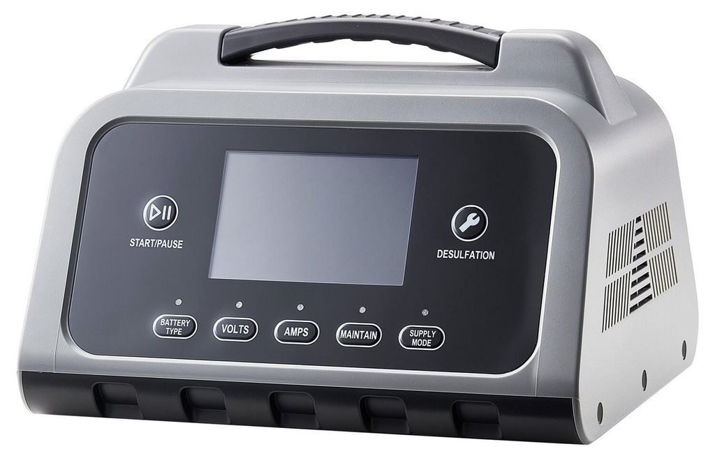 Smart Battery Charger, 20A, 6V 12V 24V Lithium LiFePO4 Lead-Acid (Gel/AGM) Car Battery Charger, with LCD Display, Trickle Charging Maintainer Desul...