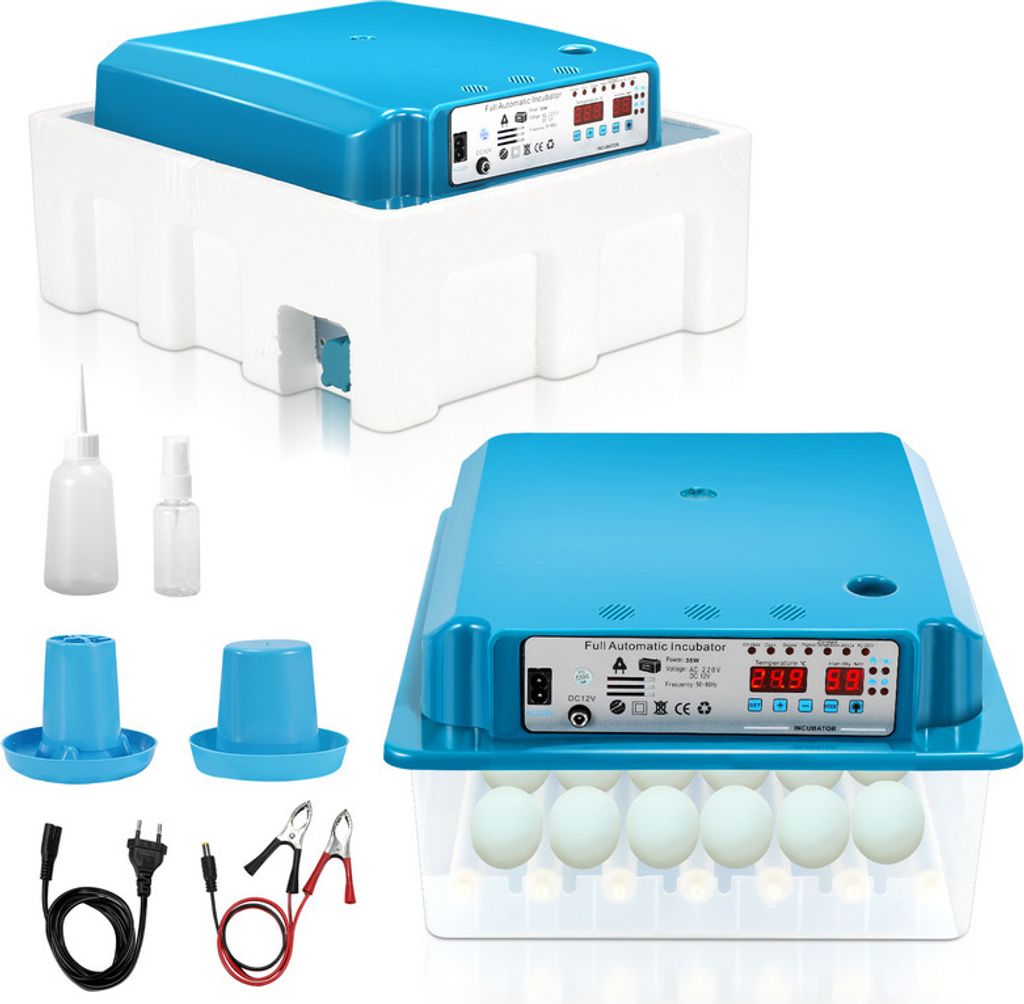 Brutmaschine Komplettset Brutapparat Eier LED Motorbrüter Produktbild 