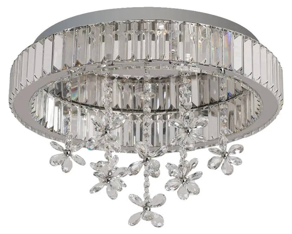 Lustre de Plafond Moderne S50 avec Design Modulable en Métal Brossé