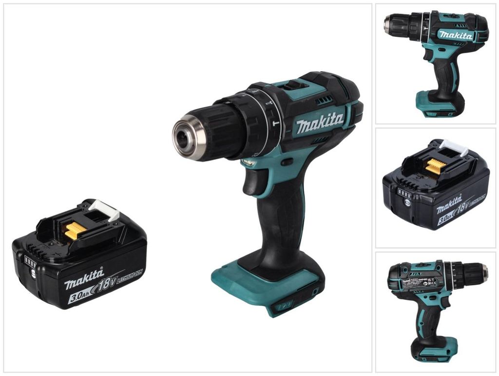 Makita DHP 482 F1 Akku Schlagbohrschrauber 18 V 62 Nm + 1x Produktbild 