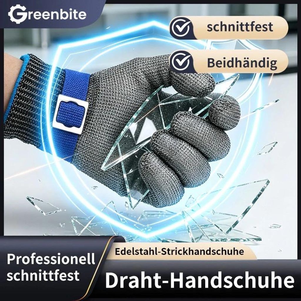 Edelstahl Stechschutzhandschuh Sicherheits-Handschuh für Produktbild 
