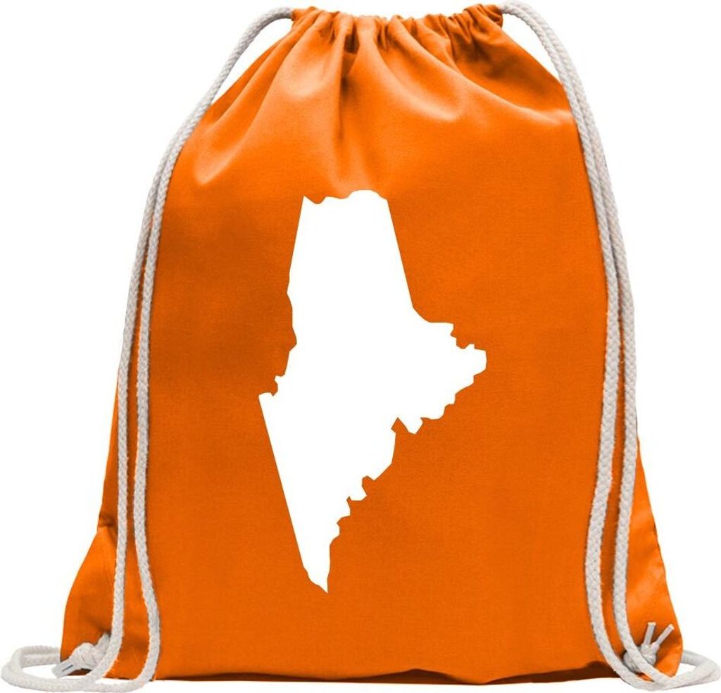 Kiwistar - Turnbeutel - mandarin - USA - Maine Augusta - Fun Rucksack Sport Beutel Gymsack Baumwolle mit Ziehgurt