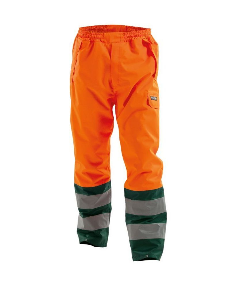 DASSY Sola Warnschutz-Regenhose NEONORANGE/FLASCHENGRÜN Gr.XS Länge: STANDARD