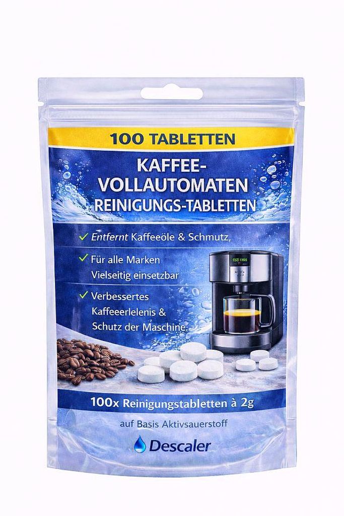 100 Reinigungstabletten für Kaffeevollautomaten AEG Bosch Produktbild 