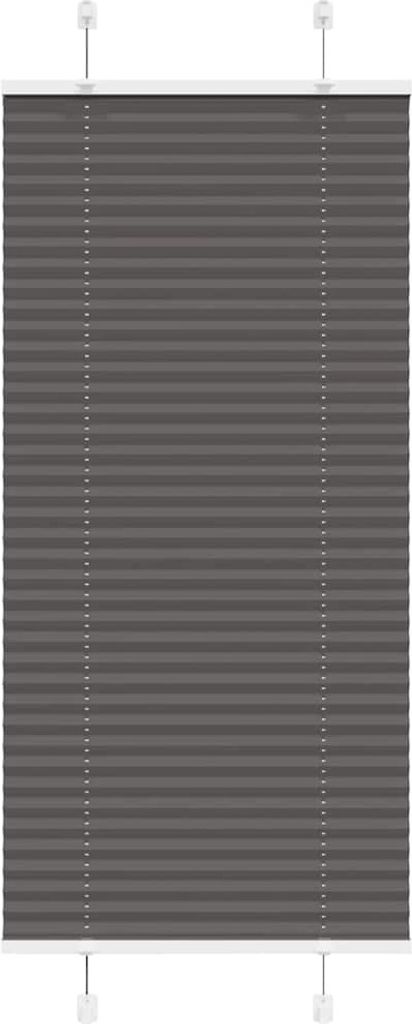 Plissee Schwarz 55x100 cm Stoffbreite 54,4 cm Polyester