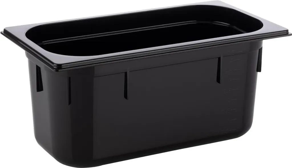 APS 82070 Bacinella GN 1/3 in Policarbonato Nero 150mm Gastronorm