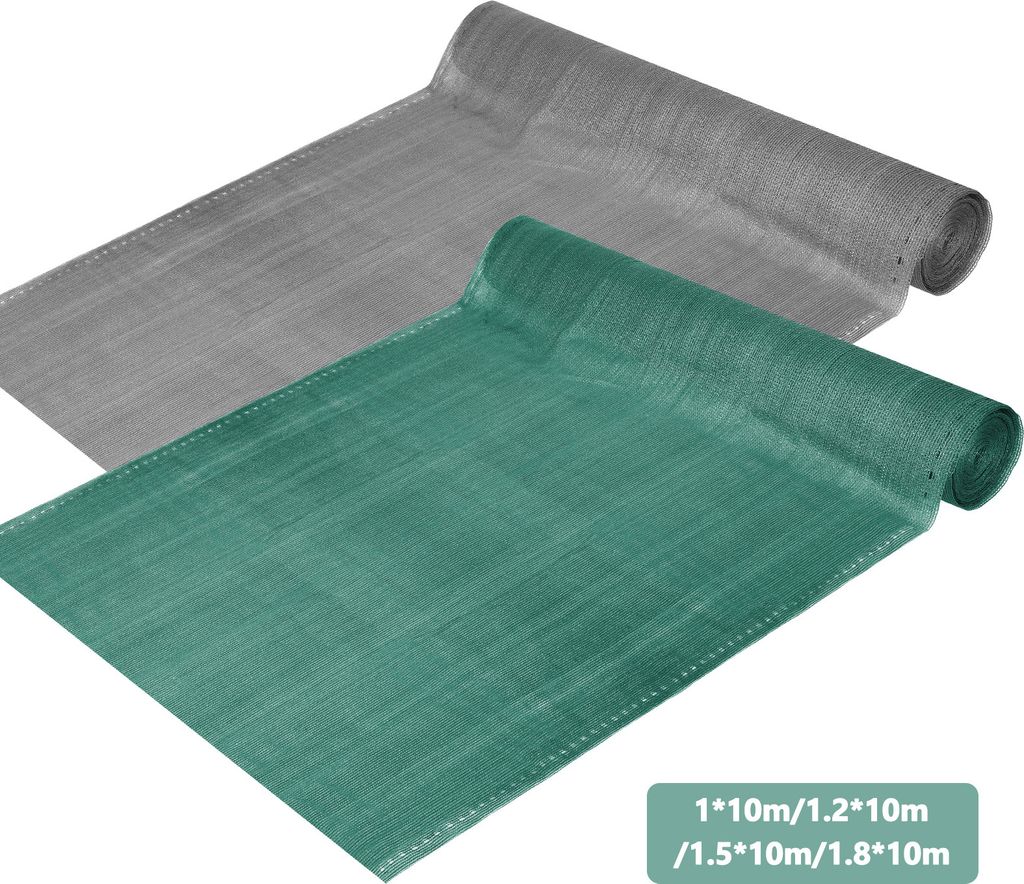 Zaunblende Sichtschutz 150g/m² HDPE Schattiernetz Windschutz Staubschutz Sonnenschutz Gewebe Netz mit Kabelbindern Grün 1*25m