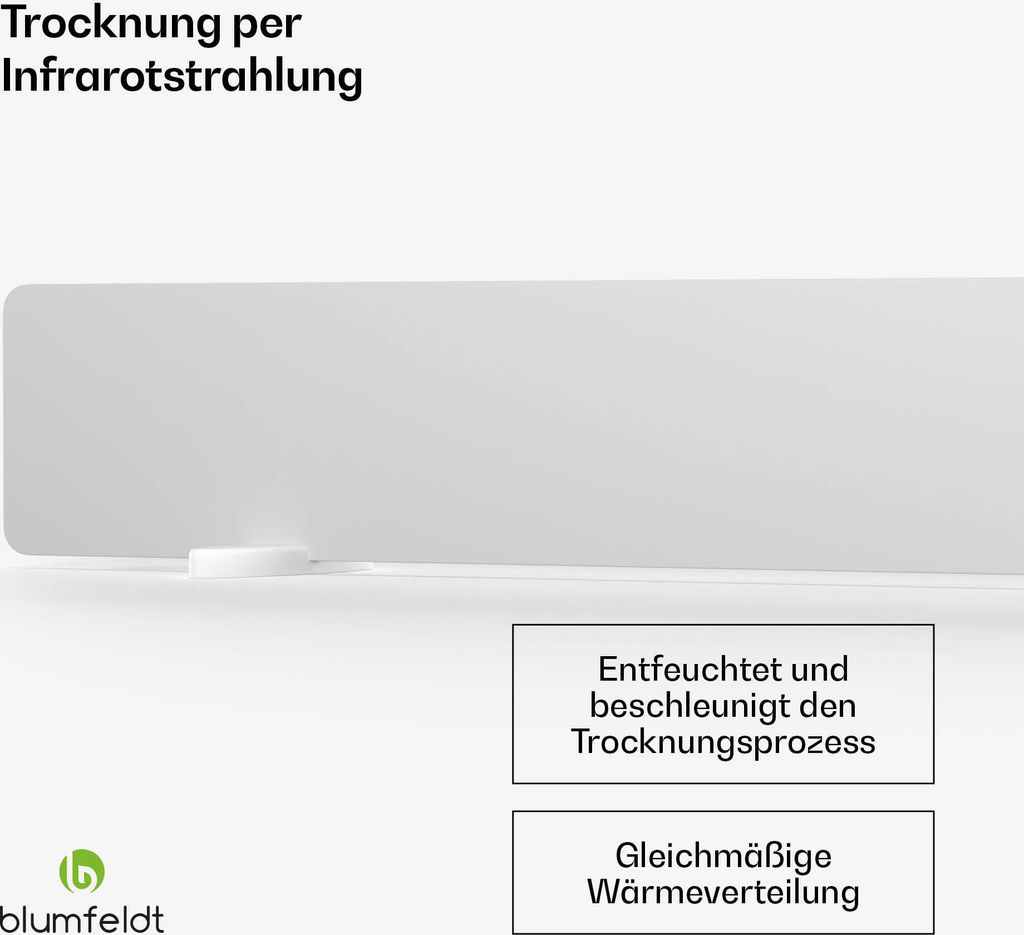 Blumfeldt Infrarotheizung Für Wände 50 W – Wandmontage Und Produktbild 