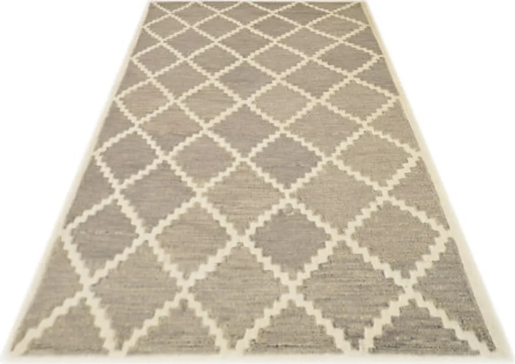 Tapis de Salon Argent Romantique 122x183 cm Chic et Design Moderne