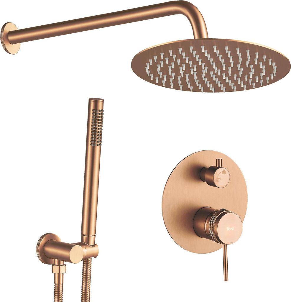 Zestaw Natryskowy Podtynkowy Rea Lungo Brush Copper Zdjęcie produktu 