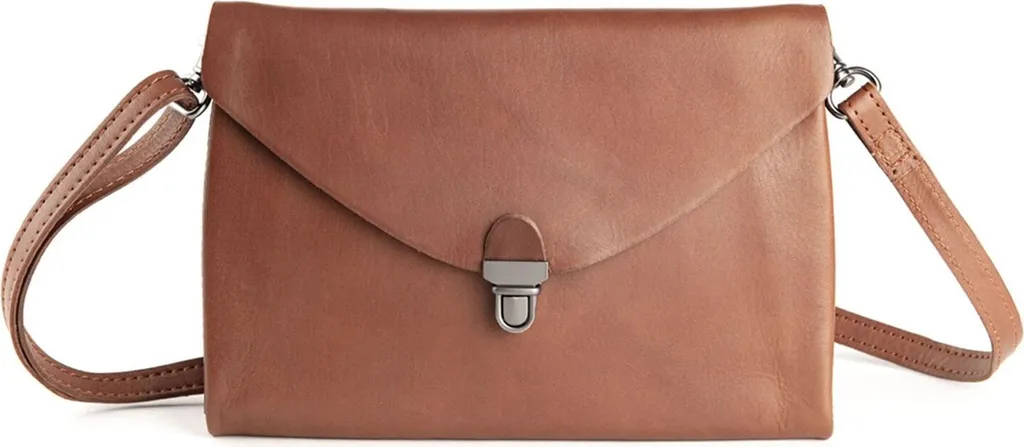 Borsa Harold's Submarine Pelle Lavata Cognac | Handbag Clutch Donna