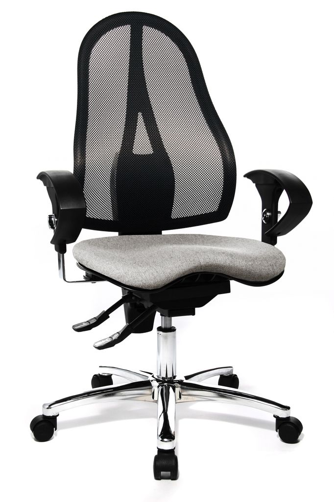 Topstar Bürostuhl Sitness 15 hellgrau mit höhenverstellbaren Armlehnen