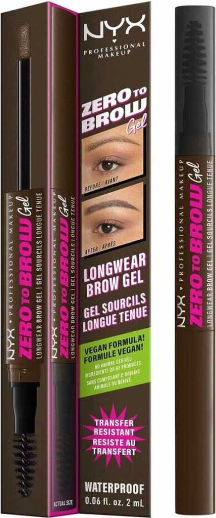 NYX Professional Makeup Zero to Brow Gel 07-Espresso 2ml Produktbild 