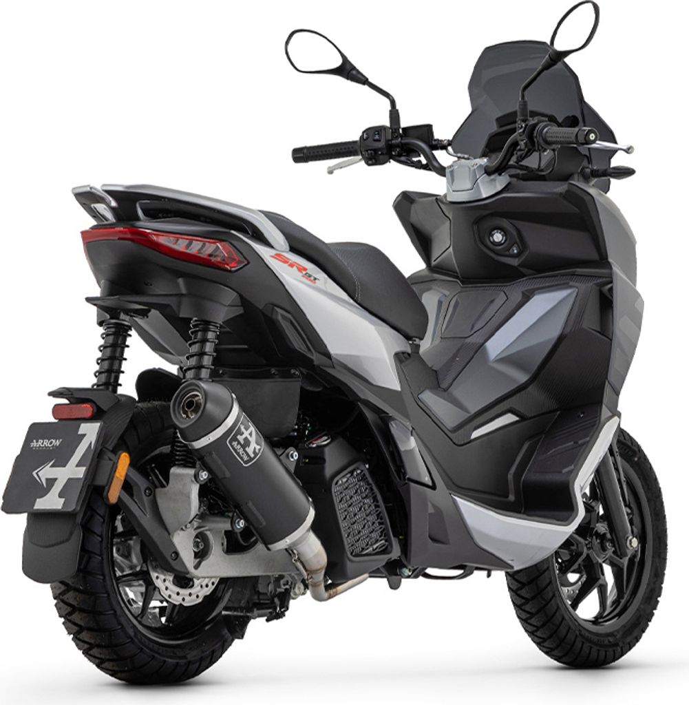 Marmitta completa ARROW urban alluminio scuro e fondello Immagine del prodotto 