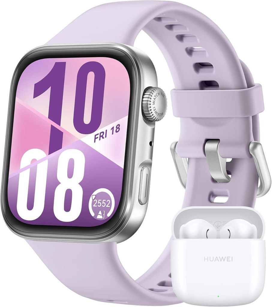 HUAWEI Watch Fit 4 Smartwatch mit FreeBuds SE 2 Fitness Tracker 5ATM wasserdicht Gesundheitsfunktionen bis zu 10 Tage Akku für Android iOS