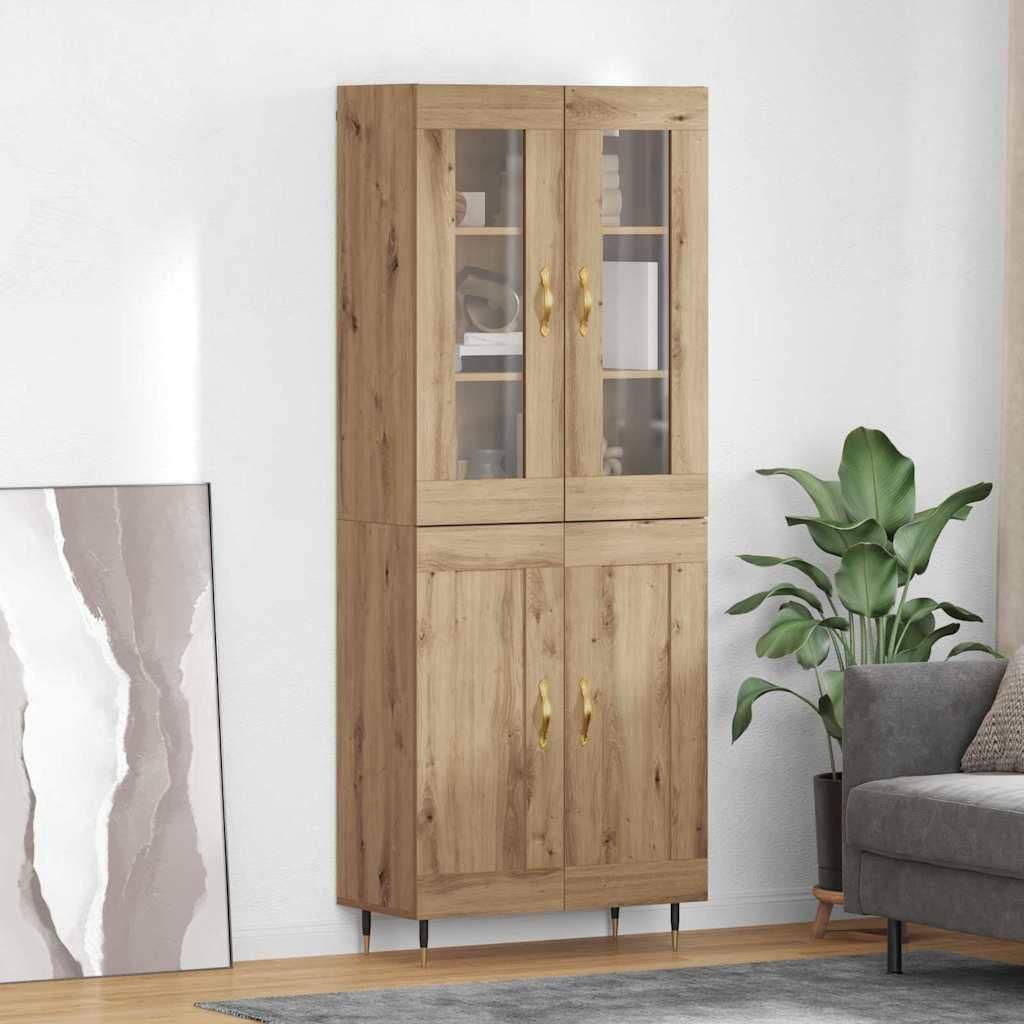 Maison Exclusive - Highboard 2 pcs Artisan-Eiche Holzwerkstoff
